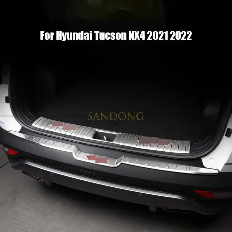 Защита багажника для Hyundai Tucson NX4 2021 2022 из нержавеющей стали защита салона