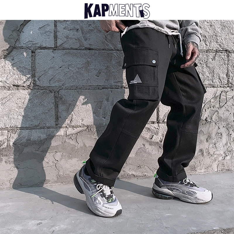 Мужские брюки-карго с карманами в стиле Харадзюку | Мужская одежда