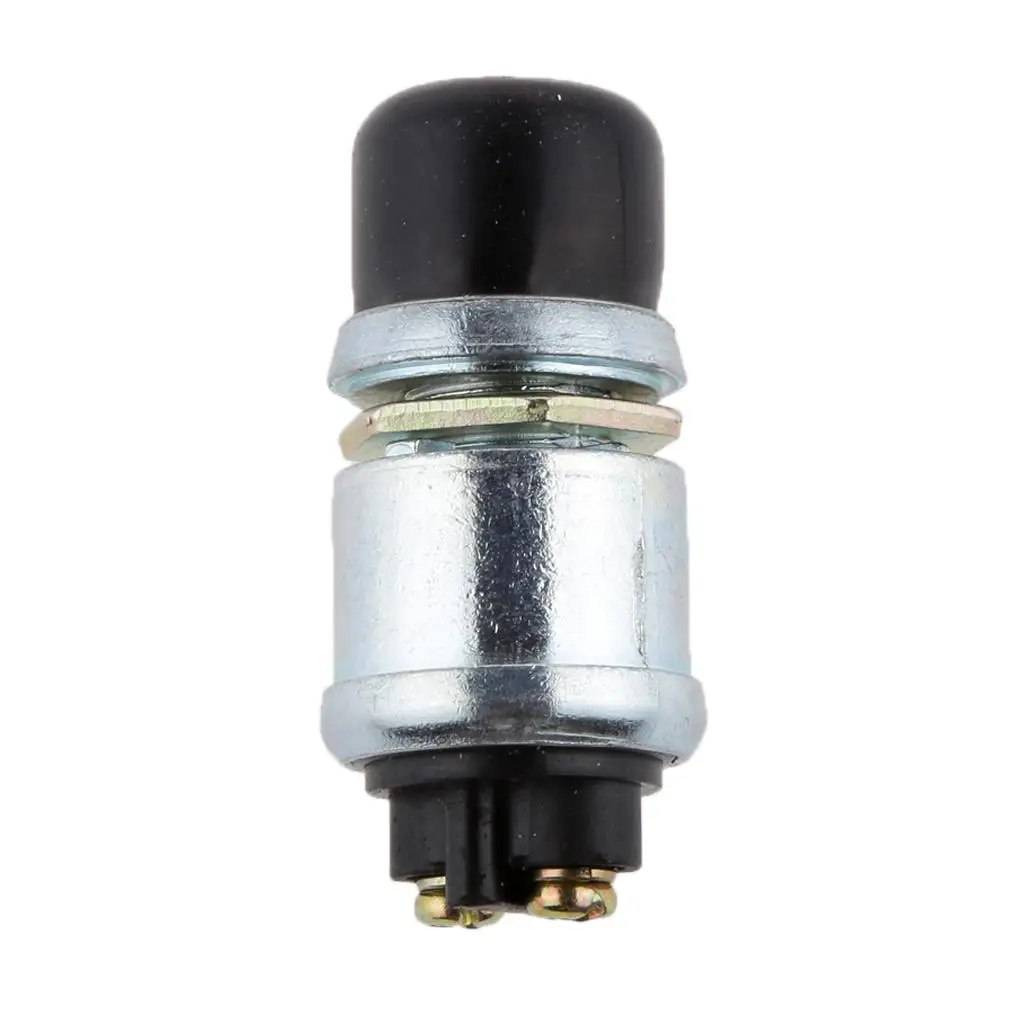 

2x ASW-30 Momentary Ignition Switch Push Button Zinc + Plastic Black 60/40 Amps