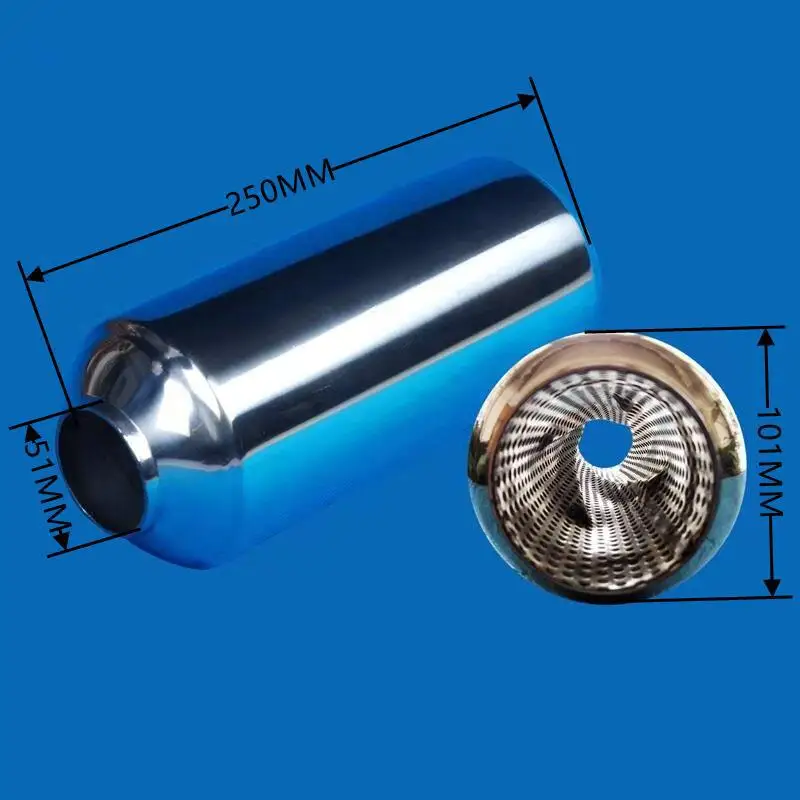 

Universal High performance 63mm 51mm stainless middle car muffler car silencer Tornado Muffler