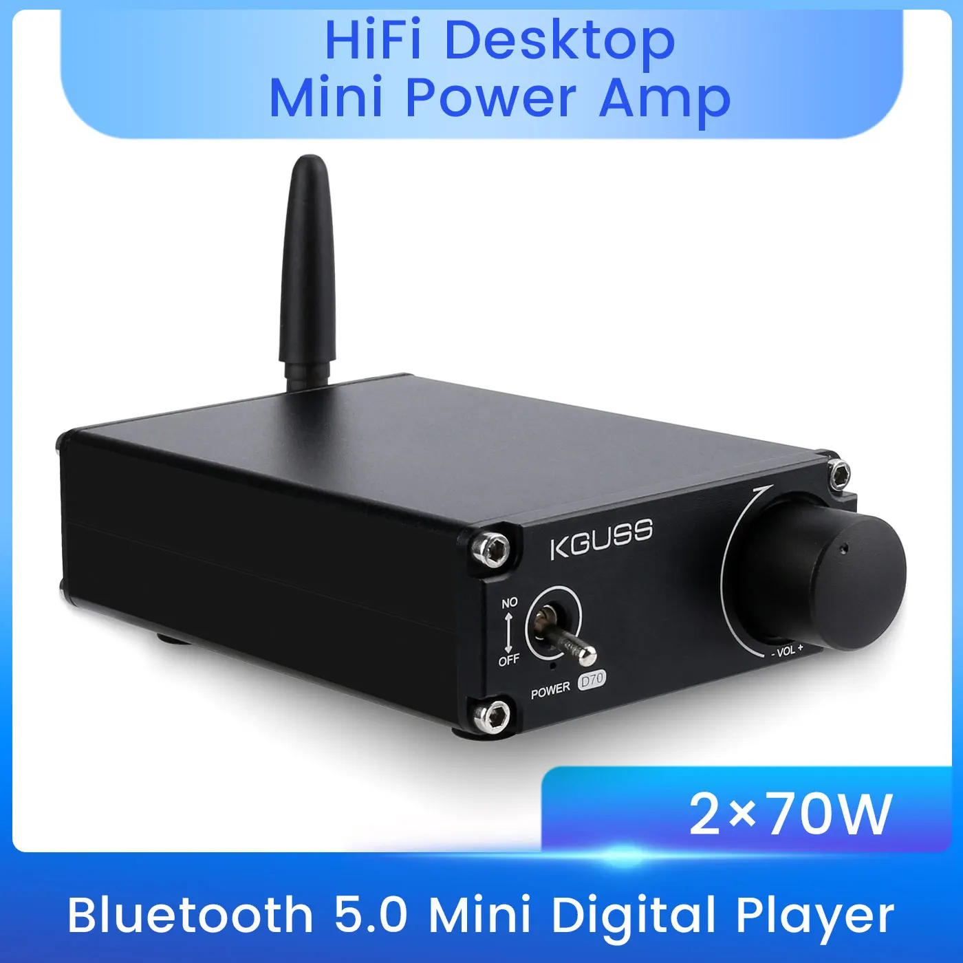 Усилитель Hi-Fi класса D KGUSS D70 MA12070 компактный с поддержкой Bluetooth 5 0 70 Вт - купить по