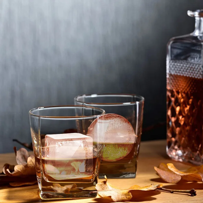 2 Pack Большой лоток для кубиков льда Силиконовые формы с крышкой Штабелируемые