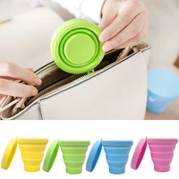 170ml folding camping water cup silicone retractable coloured portable outdoor coffee handcup drinking cup