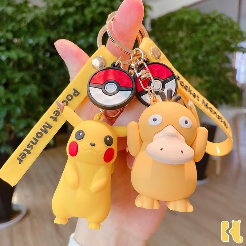 

TAKARA TOMY Pokemon Pikachu Keychain Cartoon Cute Anime Figure Model Pikachu Key Chain Pendant Children Christmas Birthday Gifts