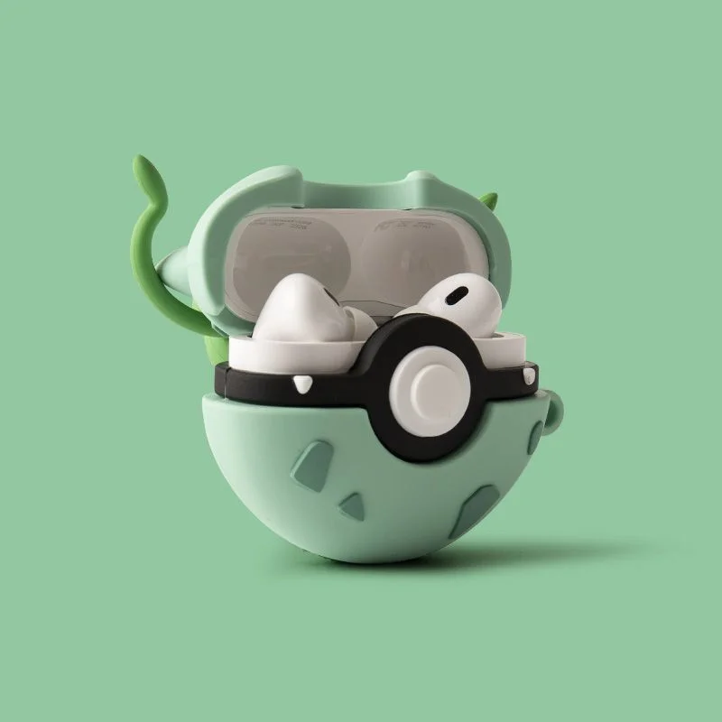 Pokemon custodia per Apple AirPods 1 2 3 Airpod Pro 3D stile Bulbasaur 6