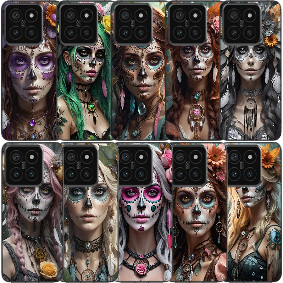 Прозрачный чехол для телефона Dreamcatcher Sugarskull Xiaomi 14 Poco F7 Ultra 15 13 Pro Mi 12T 11T 10 10T 9T 11i 12 11 9 8
