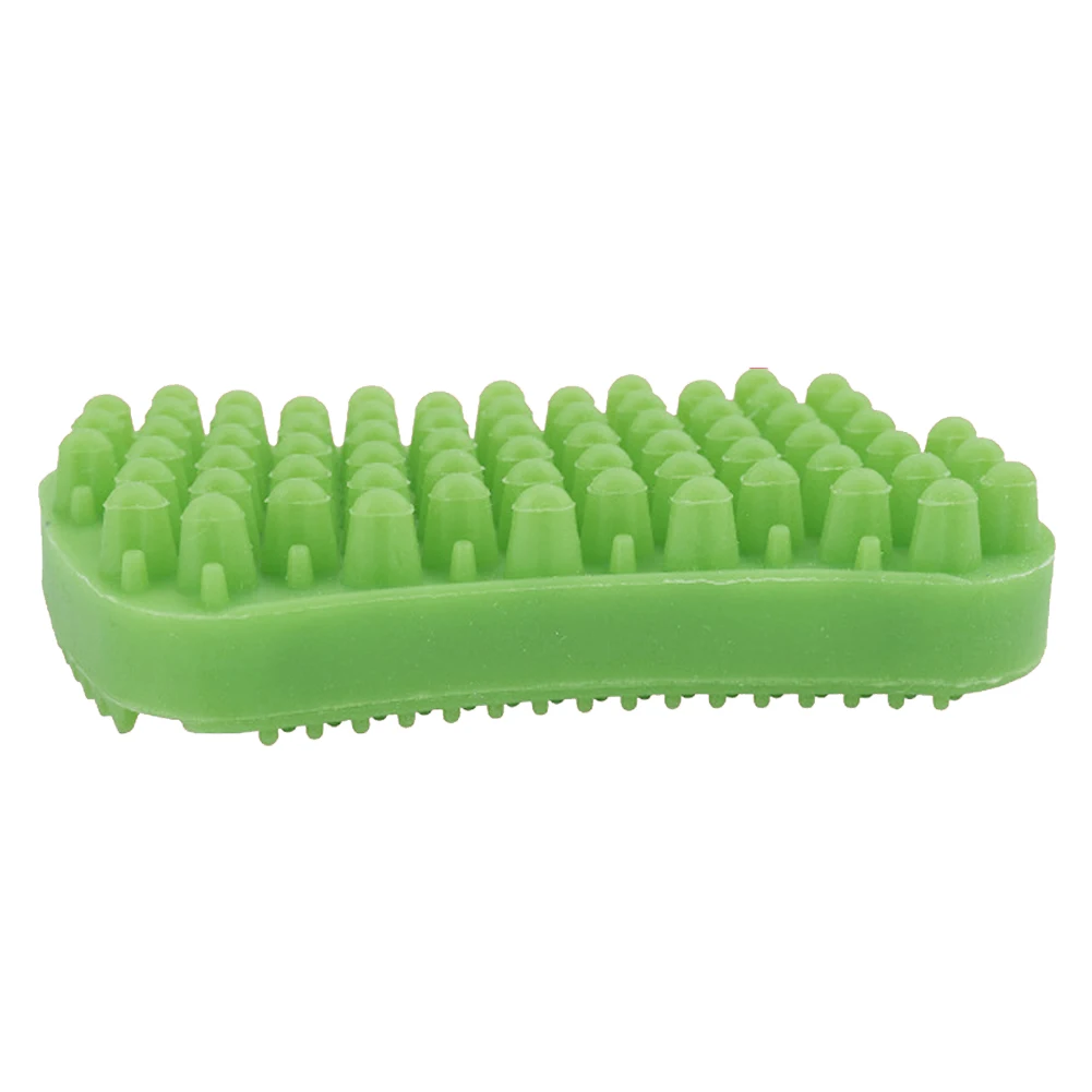 

Home For Grooming Dogs Cats Comfortable Massage Comb Bath Soothing Soft Silicone Double Sided Pet Brush Cleaning Deshedding Tool