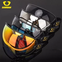 soman retro motorcycle goggles universal bubble visor uv protection vintage motorbike riding glasses bubble helmet lens shield