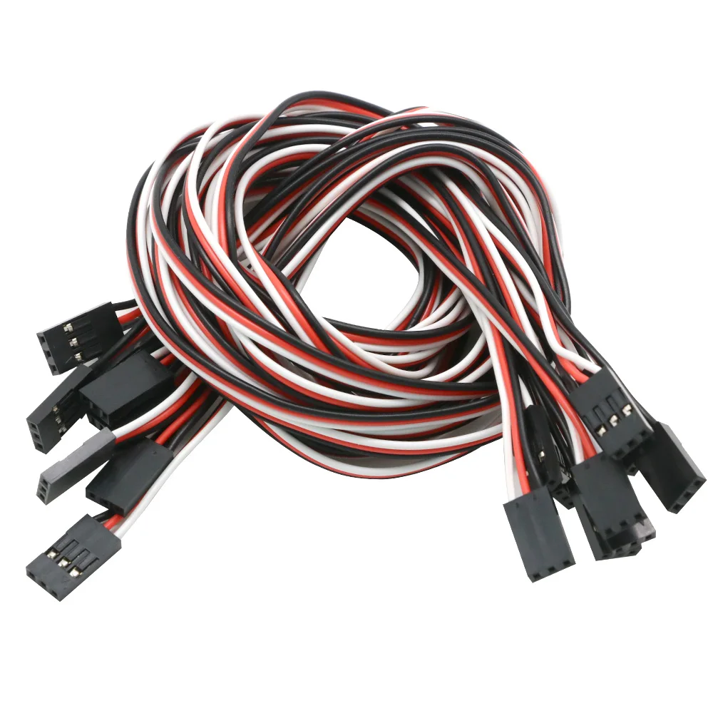 10pcs 100mm 150MM 200MM 300MM 500MM Servo Extension Cord Male To Male For JR Plug Servo Extension Lead Wire Cable 10cm images - 6
