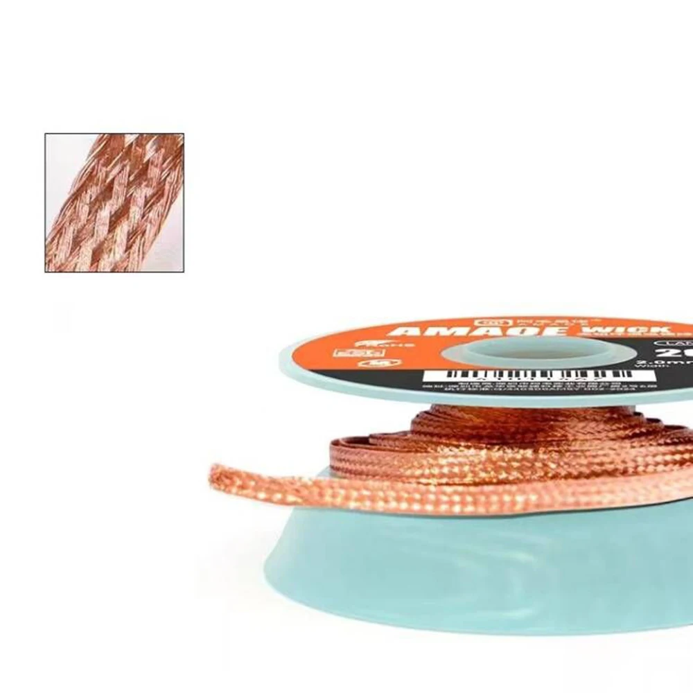 Amaoe 1 5 м средство для удаления фитиля припоя оплетка проволока-присоска флюсовая