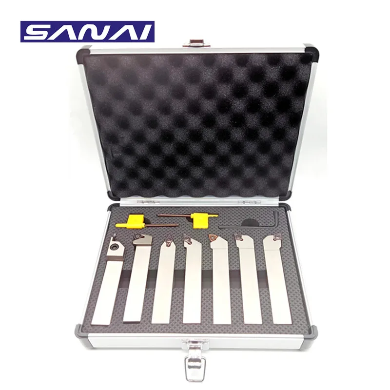 SANAI 7 комплектов никелированных держателей токарных станков с ЧПУ хвостовиком 20