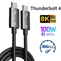8k thunderbolt 4 cable usb4 40gbps usb c cable type c pd 100w 8k cable data transfer usb c cable for macbook thunderbolt 4 cable