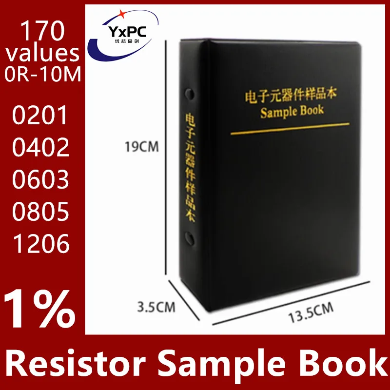 Комплект резисторов 0805 Smd Book 170 значения набор ассортимента чиповых 0201 0402 0603 1206