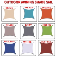 300d polyester shade sail waterproof square rectangle garden canopy patio pool canopy sun shade camping awning