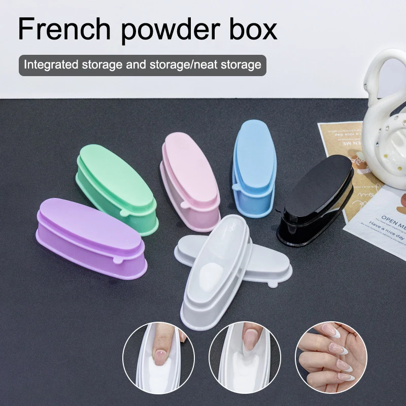 1 шт. лоток для переработки муки ногтей коробка блестящая мука разноцветный ящик