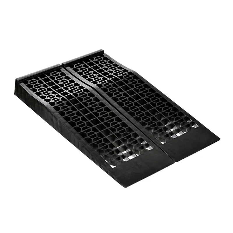 

Newcar Portable 5000KG Capacity Ramps Plastic Loading Access Ramps Lift Repair Rise Antiskid Lowered Jack Lift Tools