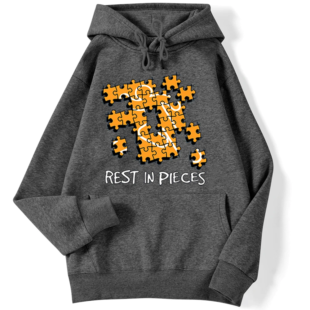 

Rest in Pieces Puzzle Prints New 2022 Hoodie Mens Fashion Loose Sweatshirt Fashion Crewneck Hoodies Casual Fleece Streetwear