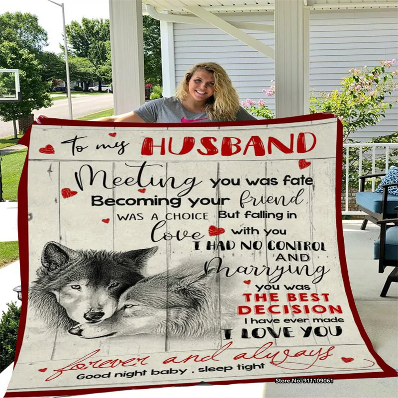 

Creative Personalized Design German Present for Husband Present Envelope Blanket 3D Digital Printed Flannel Lamb Blankets