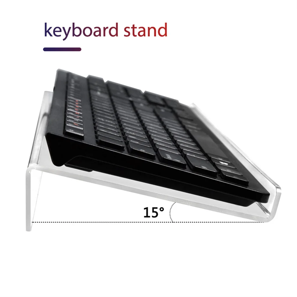

Акриловая подставка для клавиатуры, удобная 15 наклонная прямоугольная подставка для телефона, стеллаж для шоу, простой стиль, домашний деко...