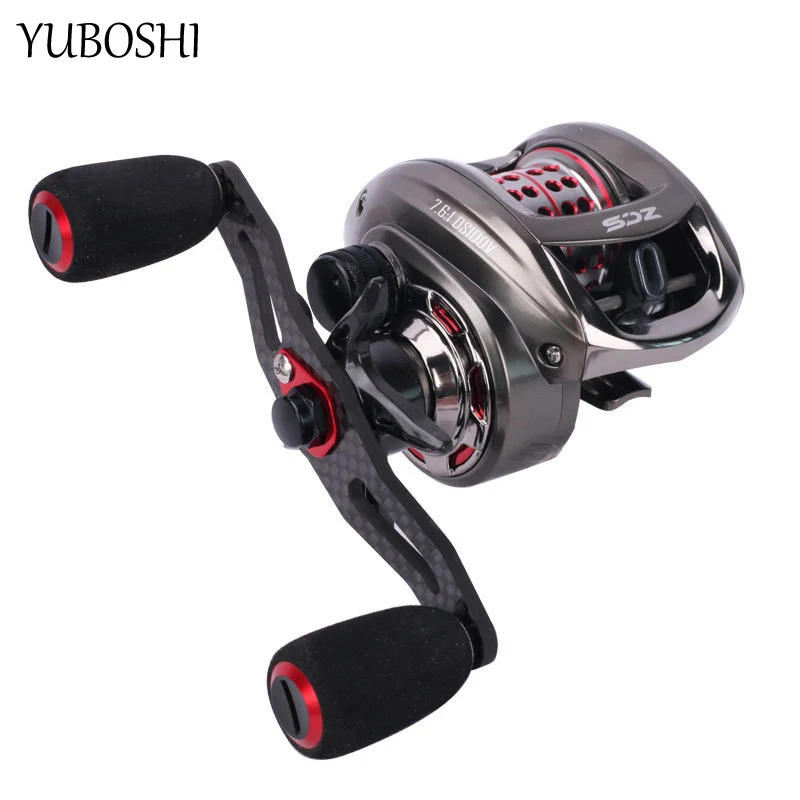 

2022 New DS100V Series Wear-resistant 7.6:1 Baitcasting Fishing Wheel Non-slip Shallow Spool 10 BB Carbon Fishing Reel