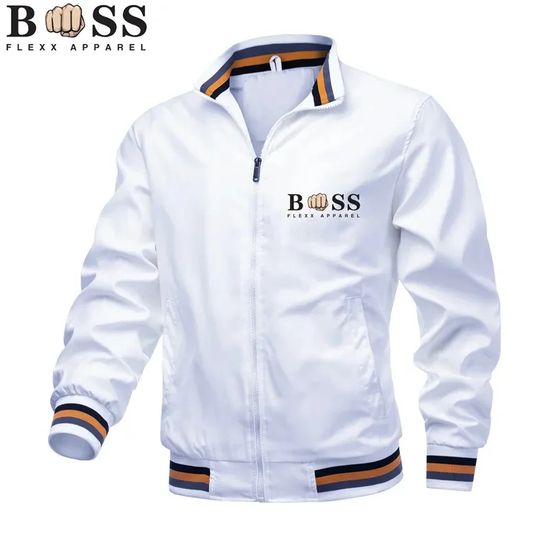 

Мужская деловая повседневная куртка, новая осенне-зимняя спортивная куртка BSS FLEXX с ложным воротником на молнии, Мужская Высококачественная куртка