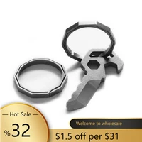 ultra light titanium alloy carabiner hanging buckle key ring quickdraw micro keychain tool for hanging keys tent backpack