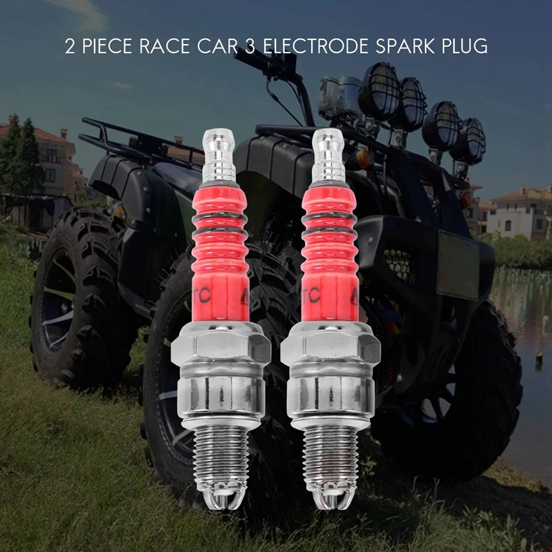 Комплект из 2 гоночных 3 электроды свечи зажигания A7tc для 50 куб. См 110 125 150 Atv Скутер