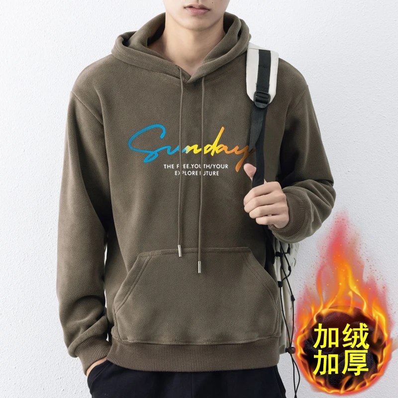 Heavyweight Hoodies Sweatshirts Man Bleached Fleece Thick Loose Oversize Casual Autumn Winter Tops Tide Mens Clothing