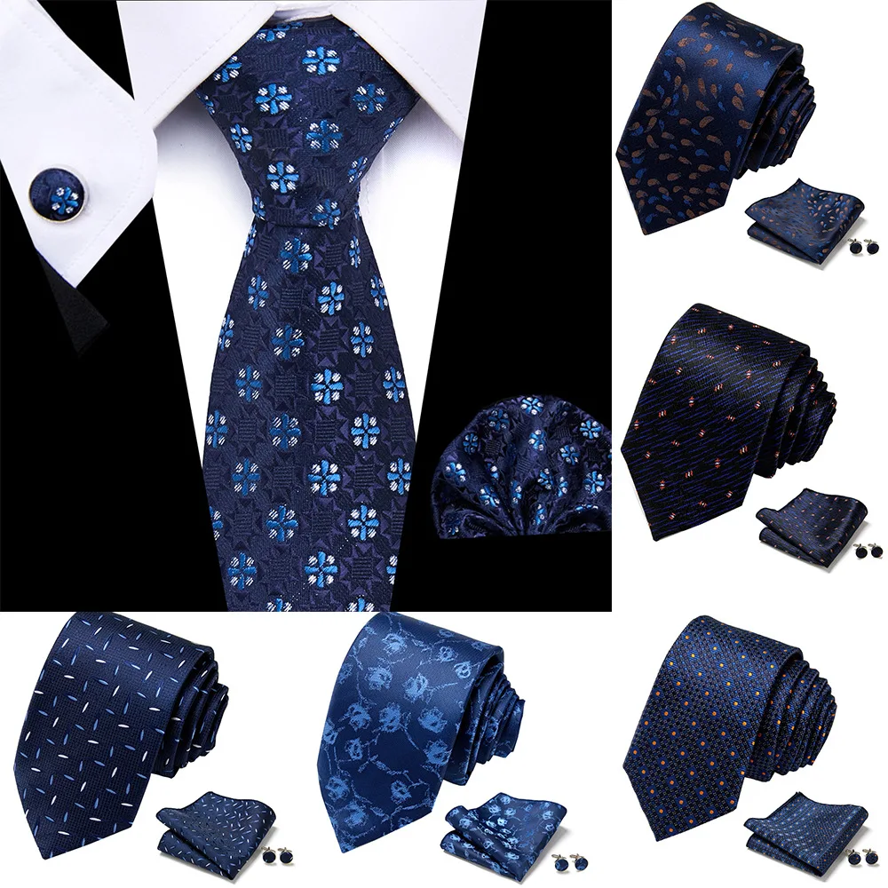

HUISHI 4-Pieces Fashion Men Tie Set Burgundy Checkered Neckties Cufflinks Handkerchief Bussiness Wedding Suit Accessories Gifts