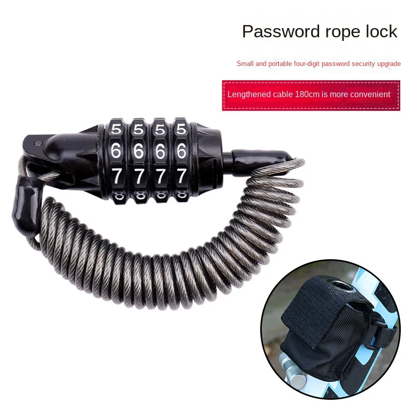 

Universal Motorcycle Helmet Password Lock Multi-function Wire Lock Password Anti-theft Lock Bicycle Helmet Lock