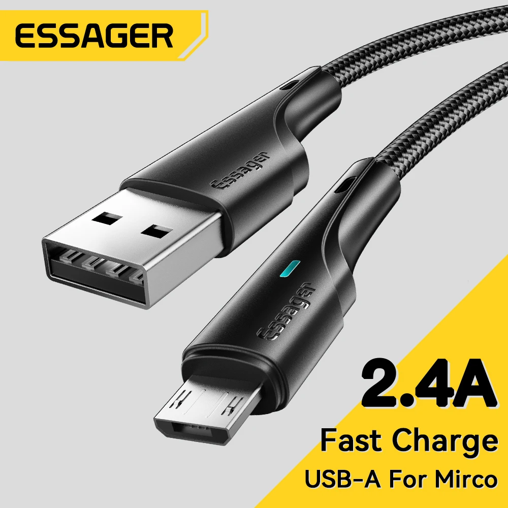 Кабель зарядный Essager Micro USB для Xiaomi Realme/Redmi Note/Samsung
