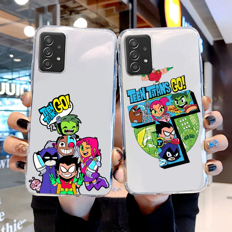 

Teen Titans Go Beast Boy Robin Phone Case For Samsung A73 A72 A71 A53 A52 A51 A42 A32 A23 A22 A21S A13 A12 A03 Transparent