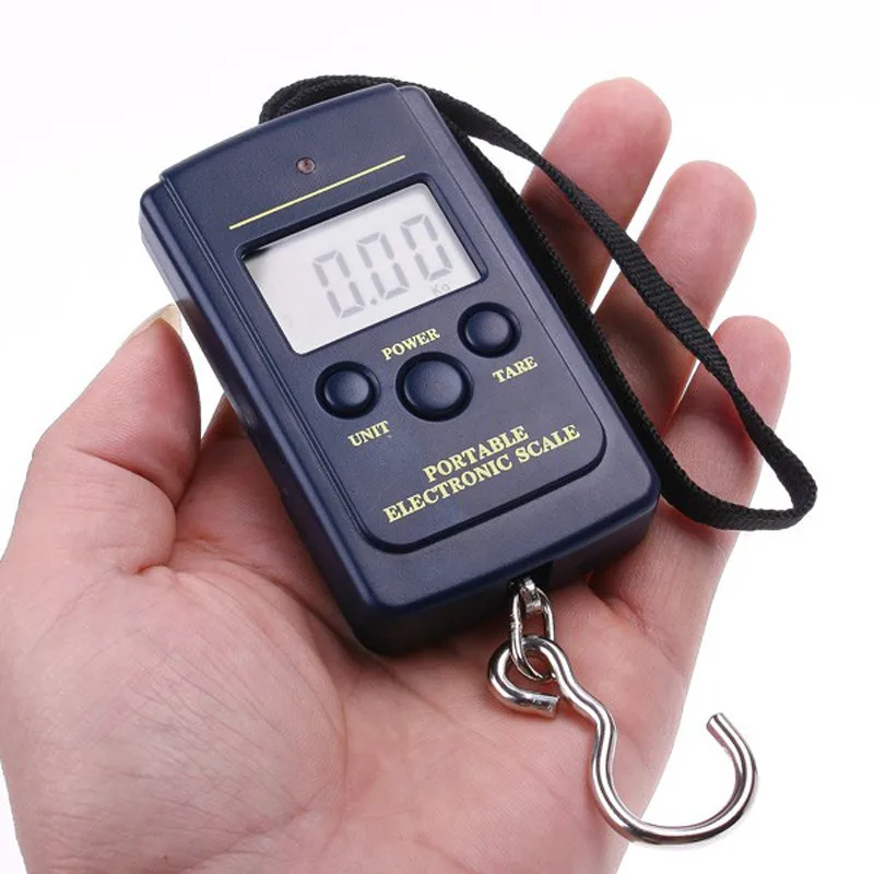 

40kg x 10g Mini Digital Scale for Fishing Luggage Travel Weighting Steelyard Hanging Electronic Hook Scale, Kitchen Weight Tool