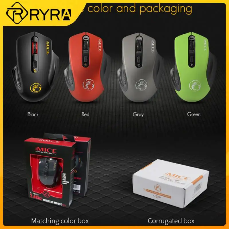 

RYRA Wireless Gaming Mouse Wireless Mouse Rechargeable Computer Mouse Gamer Ergonomic Mause Silent USB RGB Mice