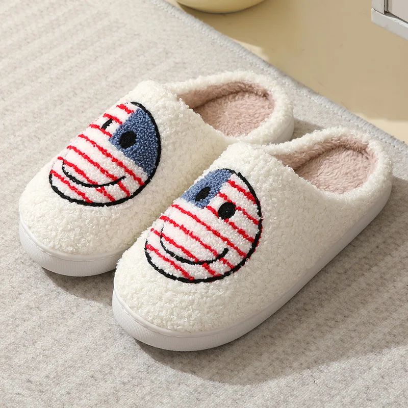 

Men'S Slippers Winter Plush Warm Home Shoes Women Fur Slipper Indoor Silence Comfort Floor Slides Shoes Men Bedroom Footwear