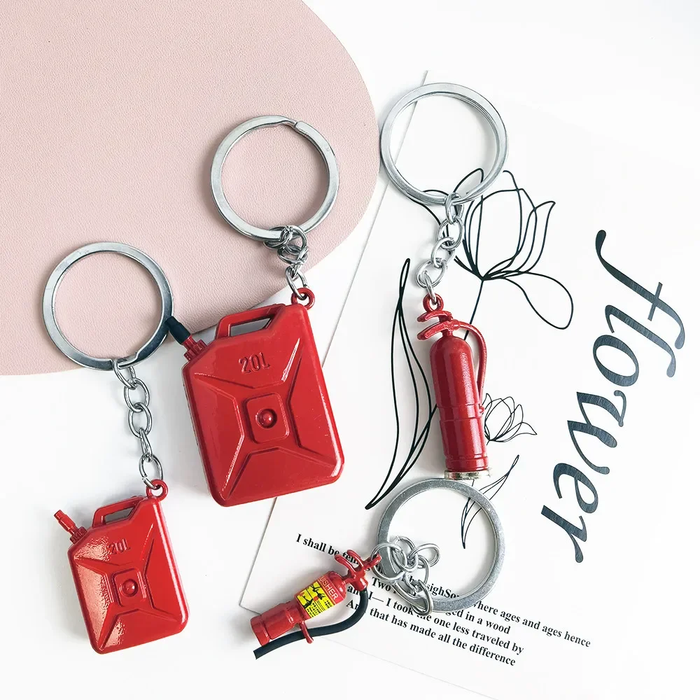 Креативный мини-брелок с подвеской в виде огнетушителя красный бензиновый ведро