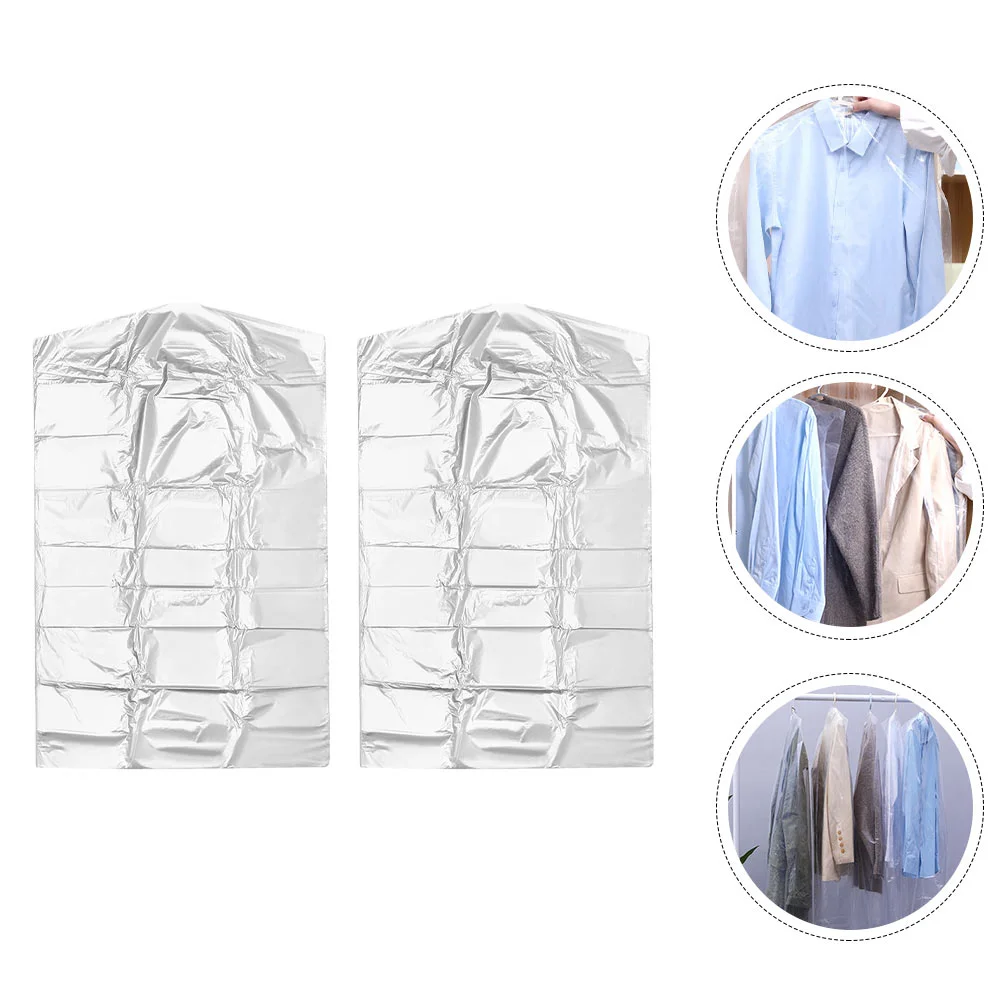 

60 Pcs Storage Bags Garment Dry Cleaning Bride Plastic Clothes Covers Hanging Cloths