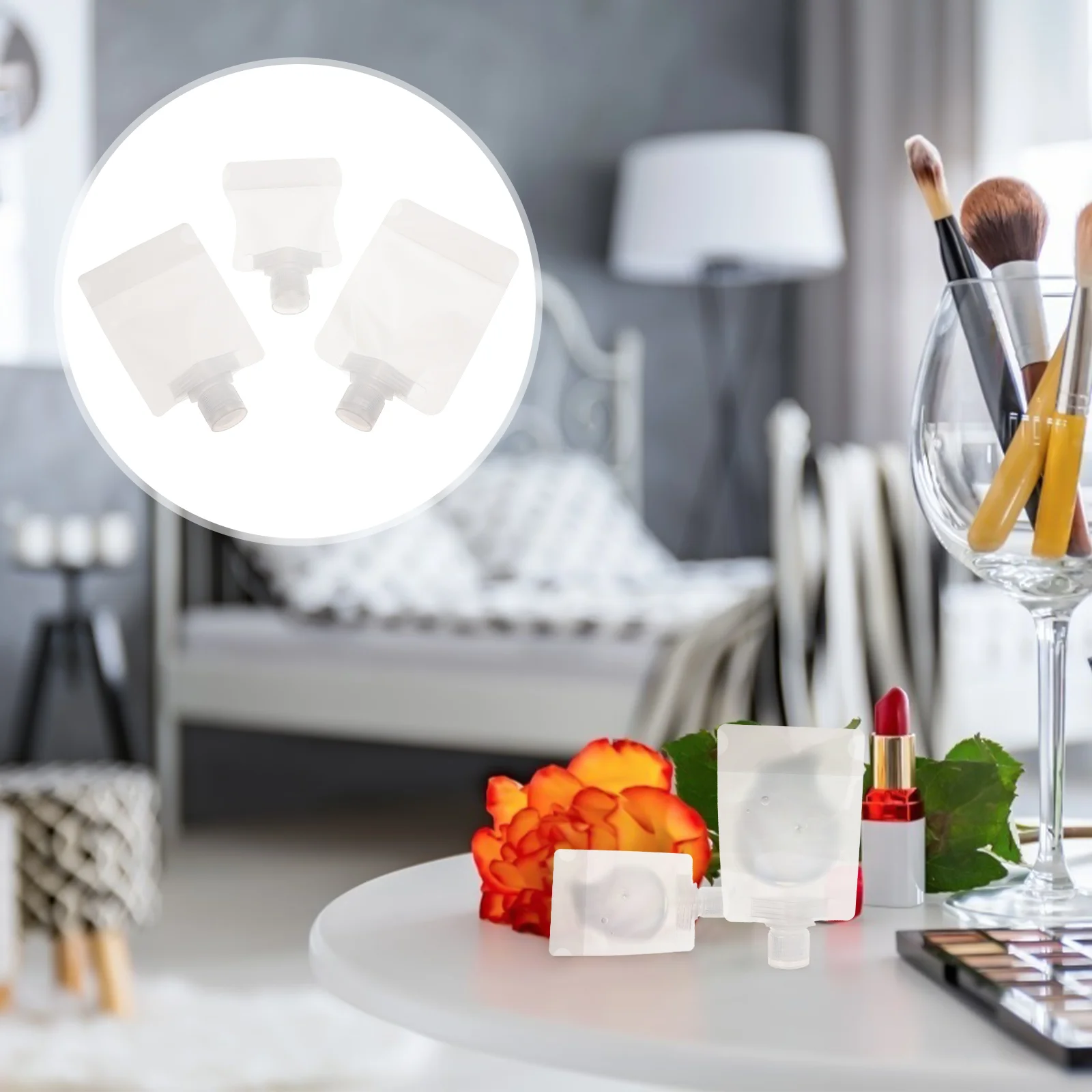 

Travel Lotion Pouch Portable Bottles Bottle Shampoo Squeeze Squeezable Hand Transparent Soap Refillable Container Size Empty