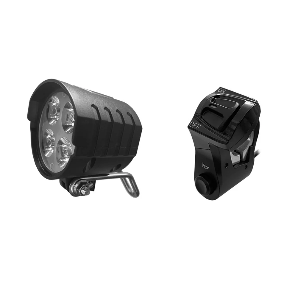 

Комплект ламп для электрического велосипеда, яркий Передний фонарь для электровелосипеда, задний фонарь с клаксоном, модифицированный задний фонарь для ночной езды, 4 лампочки