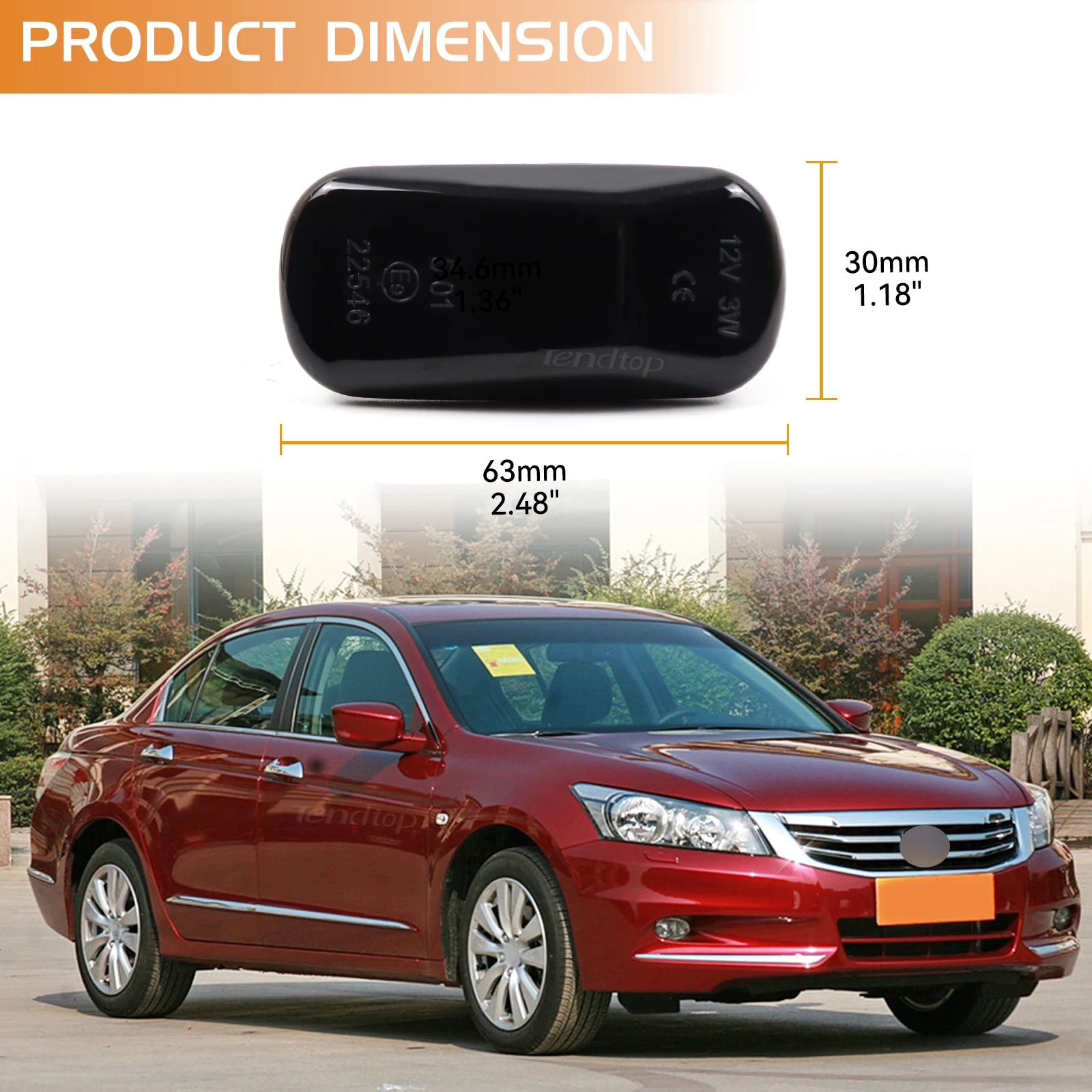 2 шт. для Honda CRV Accord Civic City Fit Jazz Stream HRV S2000 Odyssey боковые габаритные огни динамический