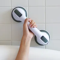 Bathroom non slip large suction cup handrail non perforated traceless glass sliding door suction cup handle
