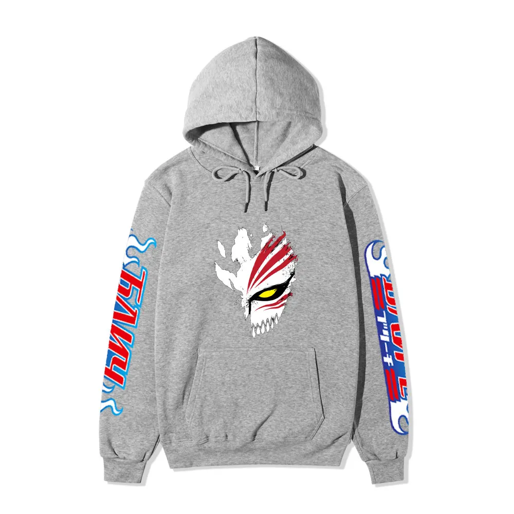 Худи в стиле аниме Харадзюку Отбеливающее Готическая мультяшная маска манга для