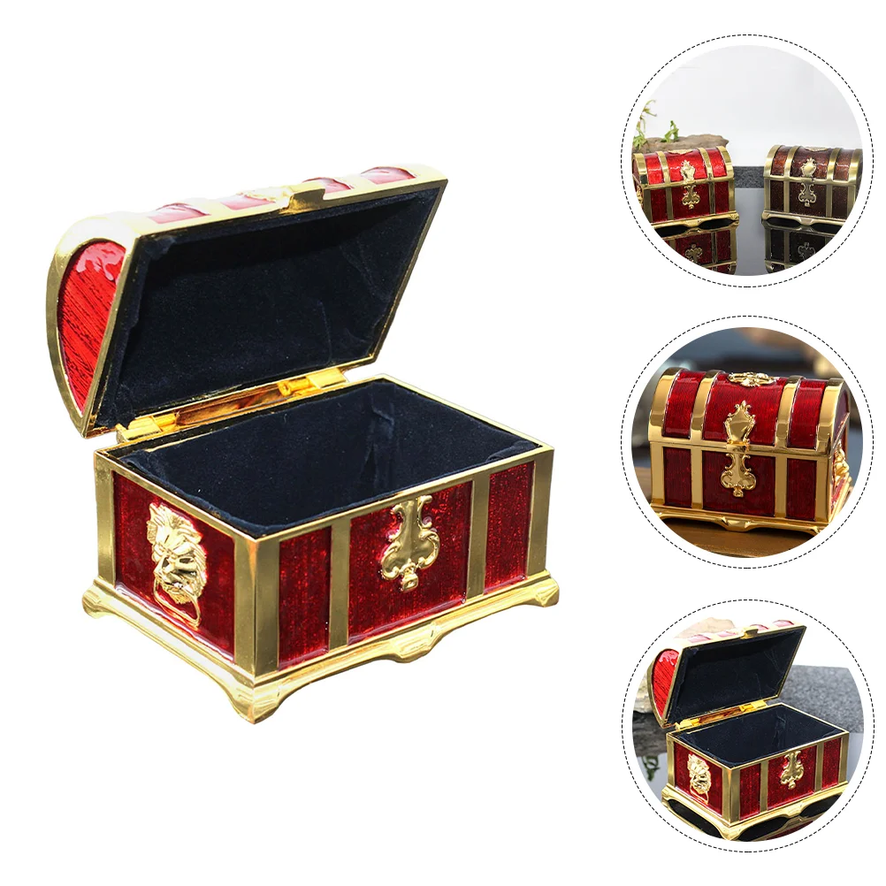 

Children Gift Box Decorative Treasure Box storage bin with lid Retro Style Treasure Box Alloy Storage Box for Toys Storage Home