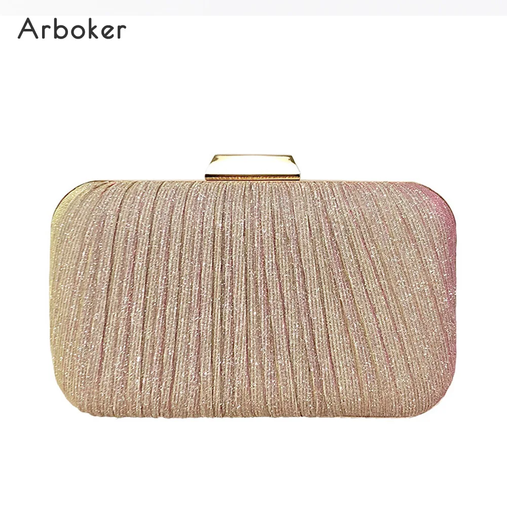 

Glitter Pleated Mini Evening Bag Women Luxury Bling Wedding Party Crossbody Hand Bags Female Bridal Day Clutches Dressed Purse