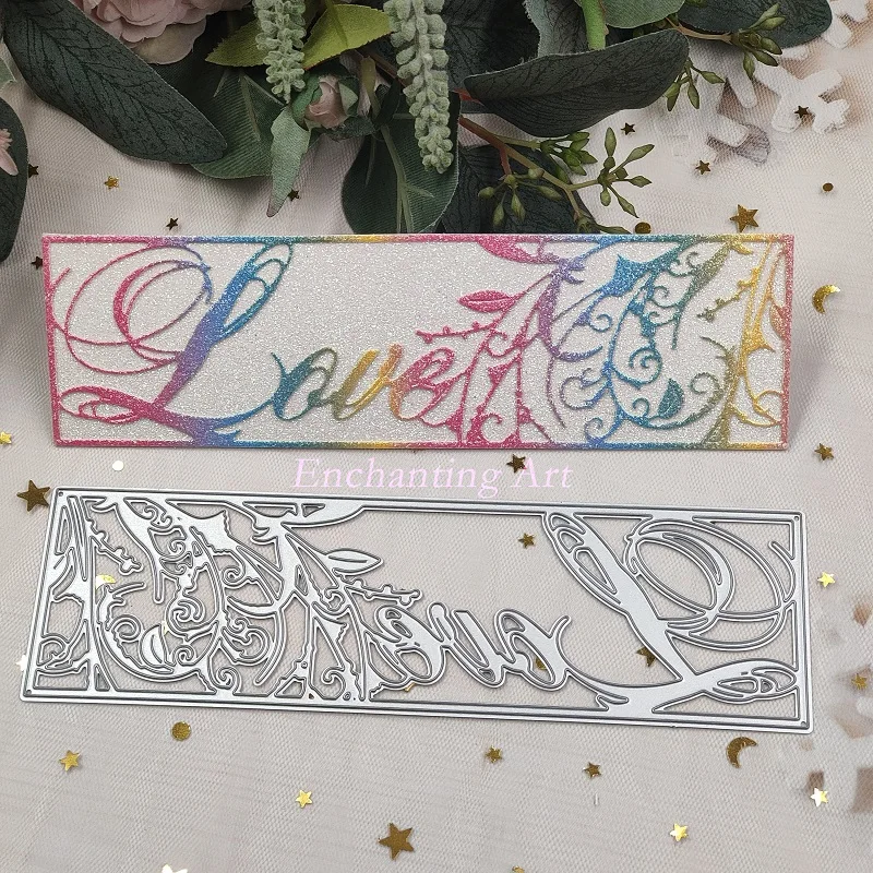 

The Flowers of Love Decorate Metal Cutting Dies 2022 Stencils for Scrapbooking/Photo Album Decorative Embossing DIY Paper Cards