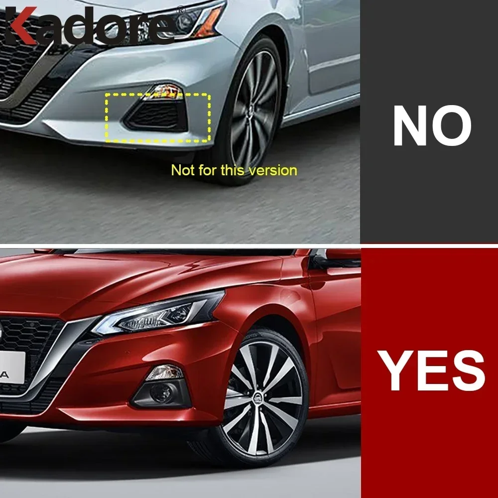 Фото Для Nissan Altima 2019 2020 2021 2022 Edition ONE Хромированная накладка на передние противотуманные фары, декоративная отделка противотуманных фар, автомобильная наклейка, внешние аксессуары №4