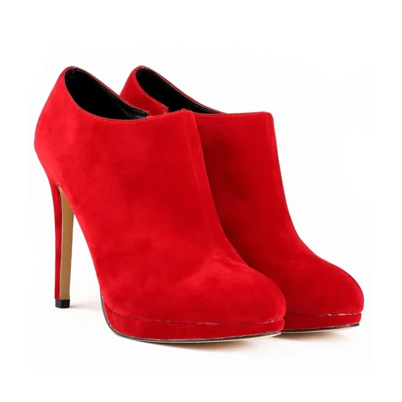 Женские ботильоны на шпильке соблазнительные туфли-лодочки сезон осень-зима