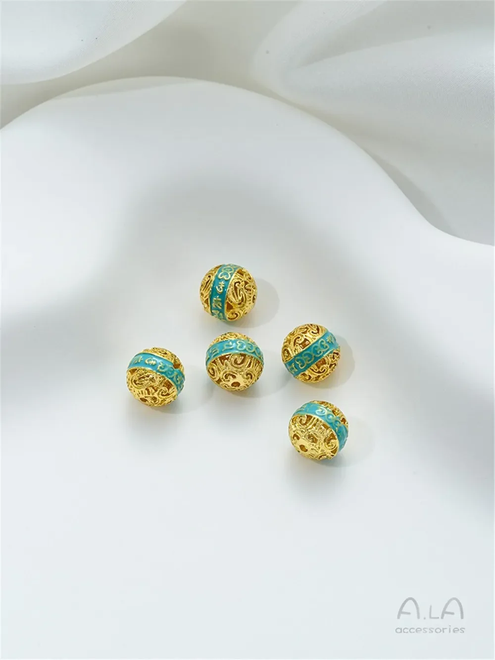 Медная позолоченная эмаль цветная шариковая бусина перегородка круглая сделай