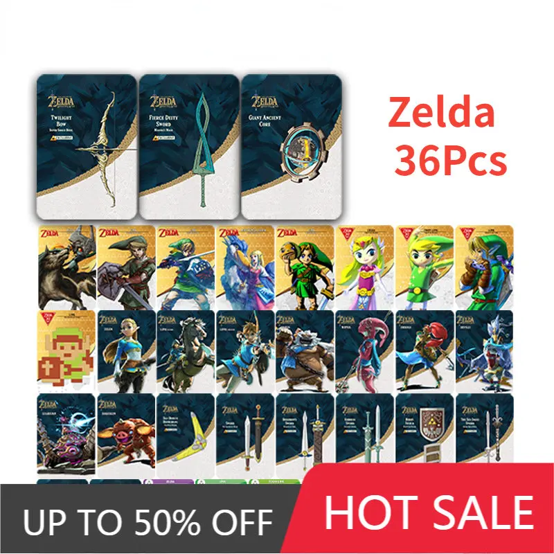 

Набор из 36 шт., переключатель Amiibo, флуоресцентная карта для дикого бедствия, апокалипсиса, большой мини