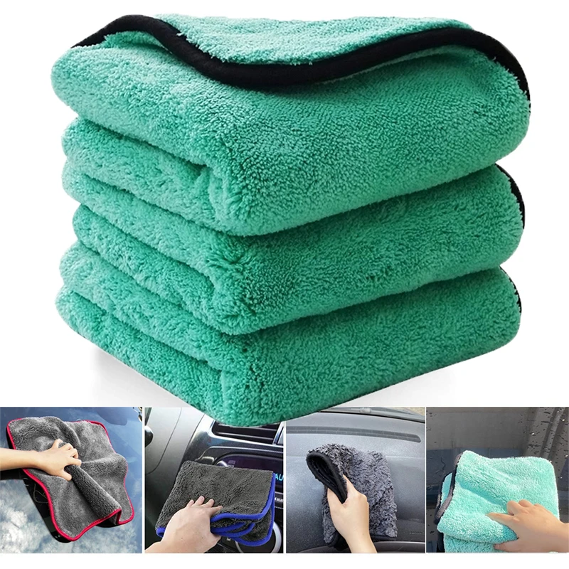 

2/3PCS 1200GSM Auto Detaillierung Auto Waschen Mikrofaser Handtuch Auto Reinigung Trocknen Auto Waschen Tuch Micro Faser Lappen